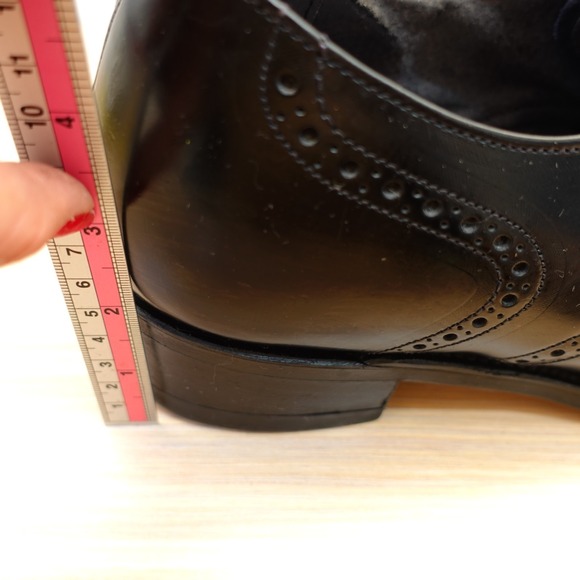 Elevator Shoes Mens 9 M Black Leather Wingtip Brogue Derby Groom Height Increase main image 5